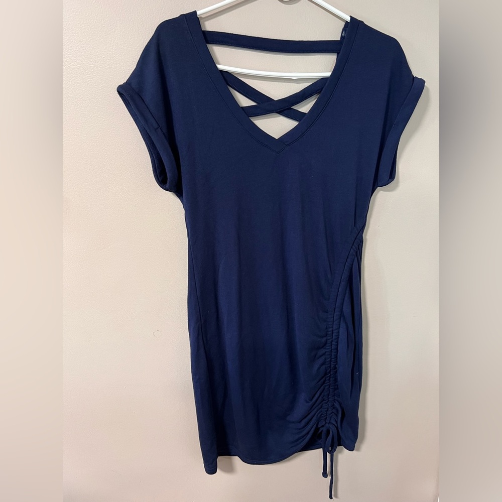 Navy blue casual sweater dress size L. Brand: Almost Famous
